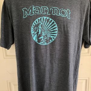 Marmot blue large graphic tee